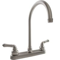 Dura Faucet RV Kitchen Faucet, Brushed Nickel, 12.5" Spout, 8" Mount