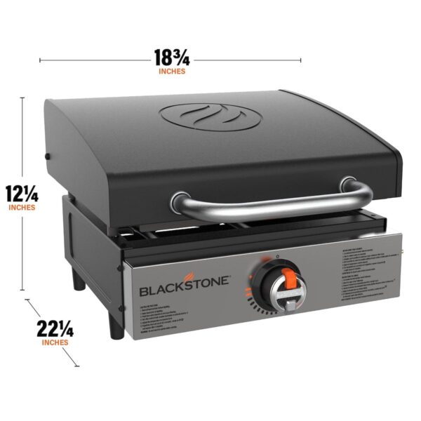 Blackstone Propane Griddle, 17-1/4" x 15-1/2" Steel, Black