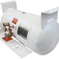 Flame King Permanent Mount Propane Tank, 12.2 Gallon, White