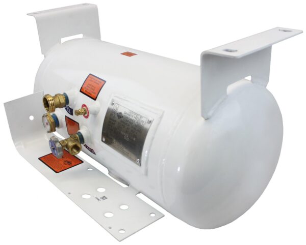 Flame King Permanent Mount Propane Tank, 12.2 Gallon, White