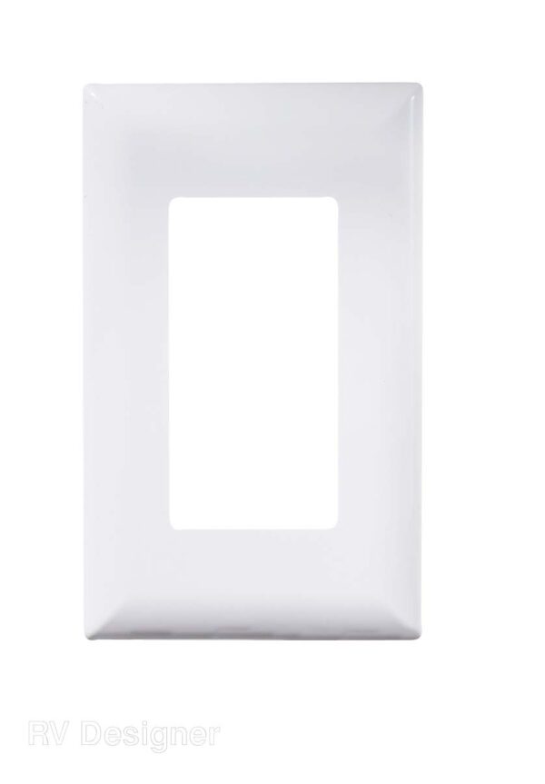RV Designer Single Switch Faceplate, White