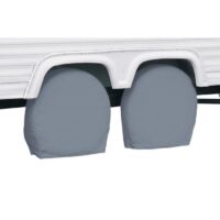 Classic Accessories Tire Cover, Gray Vinyl, 37-41in Wheel, Pack of 2