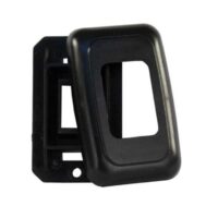 JR Products Single Switch Opening Faceplate, Black