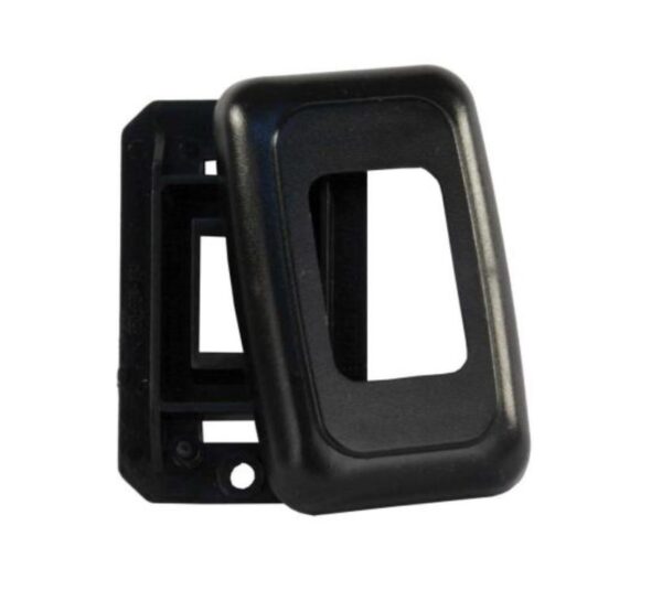 JR Products Single Switch Opening Faceplate, Black