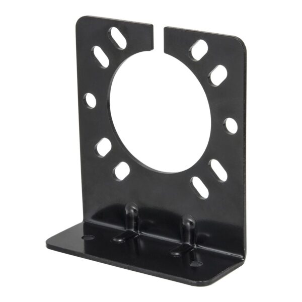 Husky Trailer Wiring Mount Bracket, 90-Degree Bend, Black