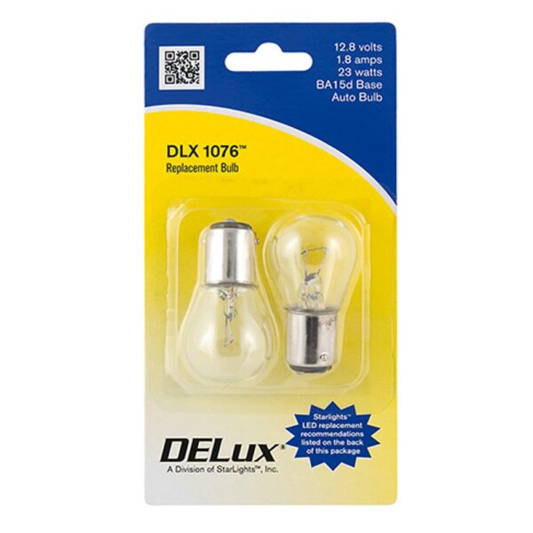 AP Products 23W White Incandescent Light Bulb, 12.8V Double Contact Candelabra Bayonet, 2-Pack