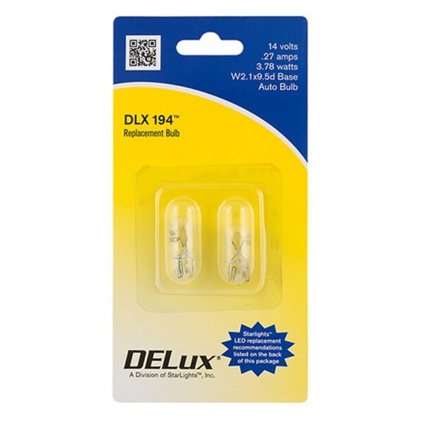AP Products 3.78W Clear Incandescent Light Bulb, 14V Wedge Base, 2-Pack