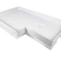 Icon RV Shower Pan, 39.5" x 21.375" x 6.5", Polar White