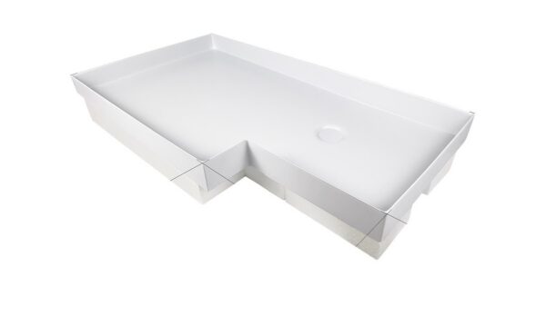Icon RV Shower Pan, 39.5" x 21.375" x 6.5", Polar White