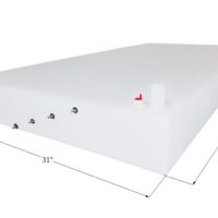 Icon 42-Gallon RV Fresh Water Tank, Shallow White, Spin-Welded, 31 x 60 Inch