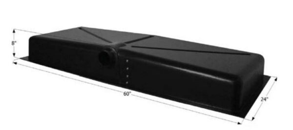 Icon 30-Gallon RV Waste Holding Tank, Rectangular, Flange Mount, Black, 3 Inch Outlet