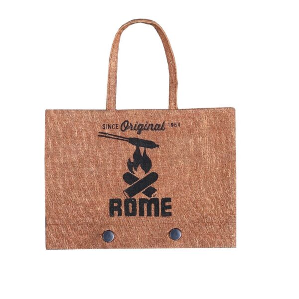 Rome Industries Double Pie Iron Storage Bag, Brown Canvas, Hanging Loop
