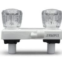 B&B Molders Shower Diverter Valve, Two 90-Degree Outlets, Polar White