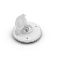 B&B Molders TV Cable Entry Plate, Single Coax, Polar White