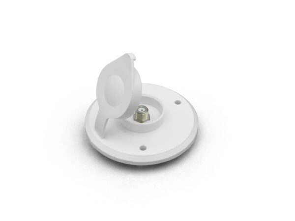 B&B Molders TV Cable Entry Plate, Single Coax, Polar White