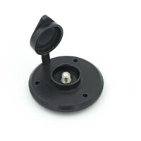 B&B Molders TV Cable Entry Plate, Single Coax, Black