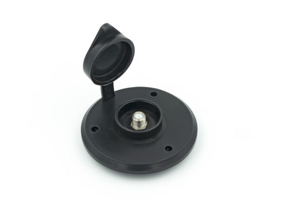 B&B Molders TV Cable Entry Plate, Single Coax, Black