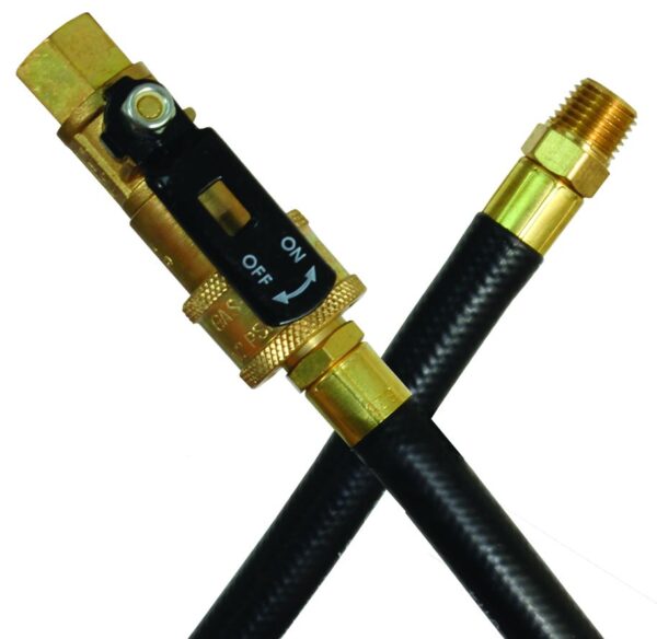 JR Products Propane Hose 6 Feet, 1/4 Inch, Quick Connect to Threads