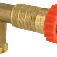 Valterra Hi-Flow Water Pressure Regulator, 50-55 PSI, Brass, Gold/Orange