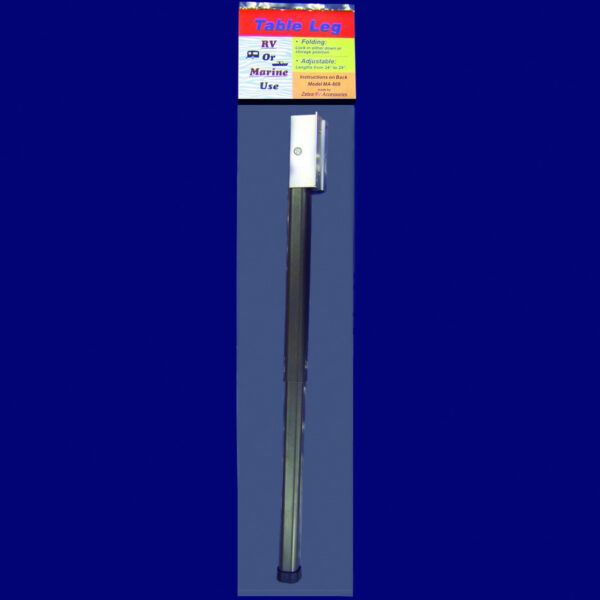 Zebra Adjustable Round RV Table Leg, 24-29 in, Black