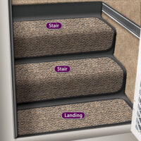 Prest-O-Fit Step Hugger Rug for Landing Steps, Peppercorn, 10" x 23.5"