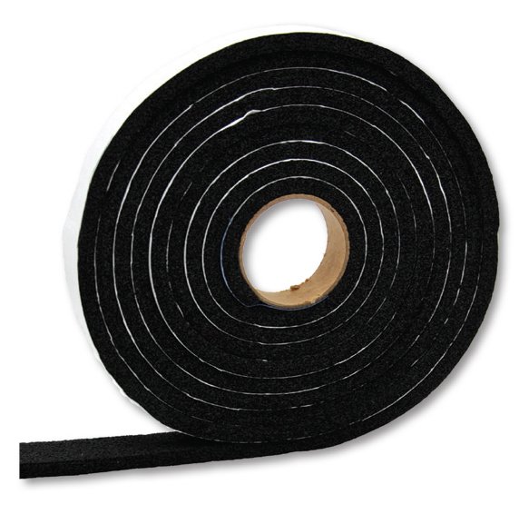 AP Products Weather Stripping, Black, 1/8 Inch × 1/4 Inch, 100 Feet