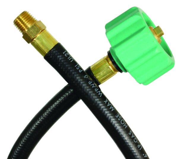 JR Products Propane Pigtail Hose 20" ACME to 1/4" Male Threads