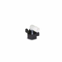 SHURflo 1/2 Inch Threaded to Hose Barb 90 Degree Elbow, White/Black