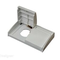 RV Designer Dual Outlet Receptacle Cover, White, Weatherproof