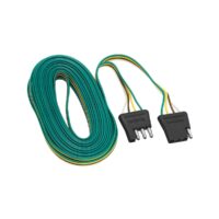 Tow Ready 4-Flat Trailer Wiring Connector, 18-Gauge, 7.5 Amp, Black
