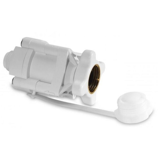 SHURflo Water Pressure Regulator, 0-50 PSI, White, 3/4" Inlet, 1/2" Outlet