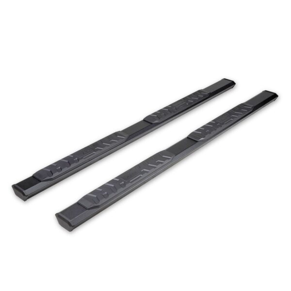 TrailFX A4 Hexagon Nerf Bar, 4.5 Inch Diameter, Black Aluminum, Set of 2