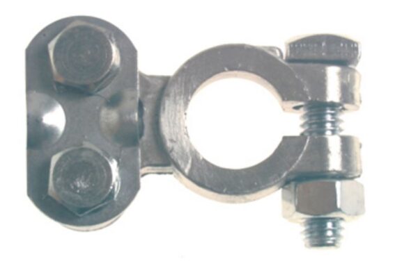 East Penn Top Post Battery Terminal, 2-Position, 6/1 Gauge, Gray