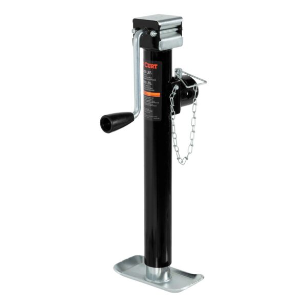 CURT Swivel Trailer Tongue Jack, 5,000 lb Capacity, Black