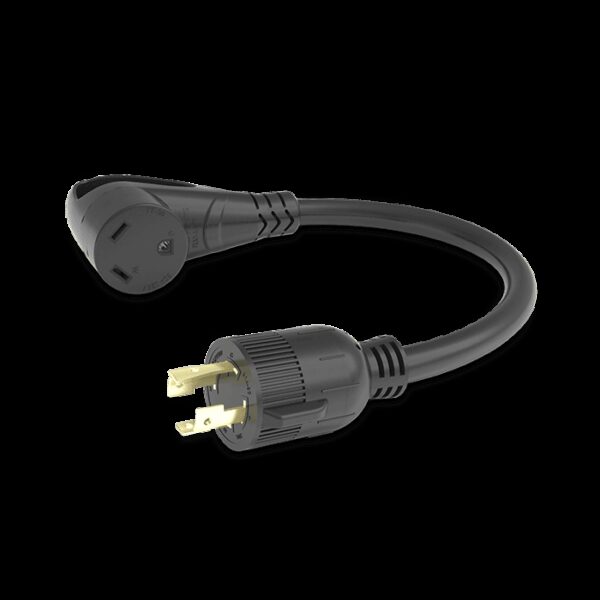 Furrion 30-Amp Power Cord Adapter, L14-30P to TT-30R, Black