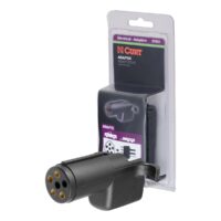 CURT 6-Round to 4-Flat Trailer Adapter, Black