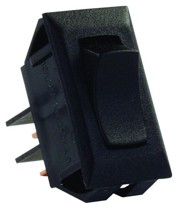 JR Products Momentary Switch, On-Off, 13 Amp, Black