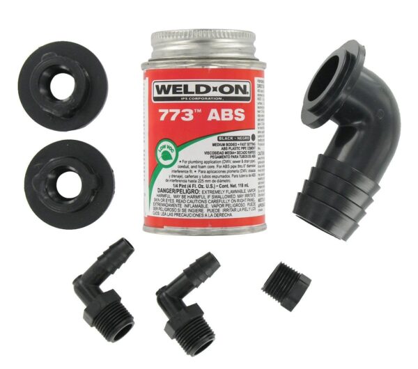 Valterra Fresh Water Tank Fill Kit with 3/8 Inch 90-Degree Elbow