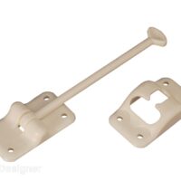 RV Designer Plastic T-Style Door Holder, 6 Inch, Colonial White