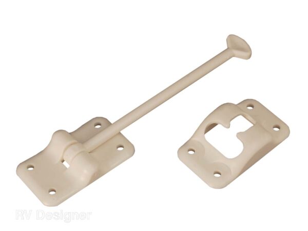 RV Designer Plastic T-Style Door Holder, 6 Inch, Colonial White