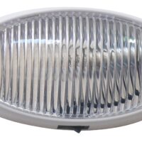 Valterra Oval Porch Light, 6 Inch, Incandescent, White with Switch