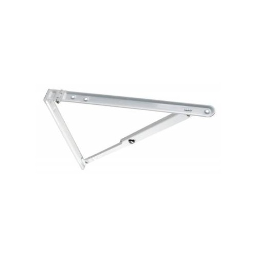 JR Products Folding Shelf Bracket, 16.5 Inch, 50 Pound Capacity, White