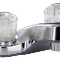 Phoenix Products Lavatory Faucet, 4 Inch Low-Arc, Chrome Silver