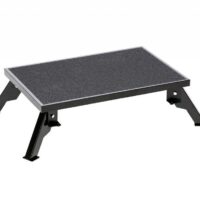 Stromberg Carlson Folding Step Stool, 24 x 16 Inches, Adjustable 4-8 Inch Height, Black
