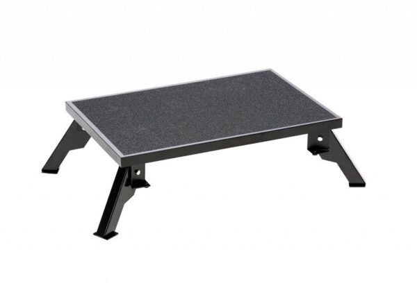 Stromberg Carlson Folding Step Stool, 24 x 16 Inches, Adjustable 4-8 Inch Height, Black