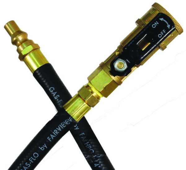 JR Products Propane Hose 6 Feet, 1/4 Inch, Quick Connect to Threads