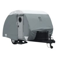 Classic Accessories Micro Trailer Cover, 8-10 Feet, Gray and White