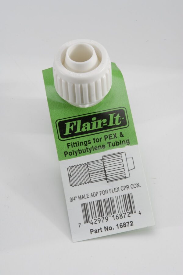 Elkhart Supply 3/4 Inch Fresh Water Adapter, Male Threads, White