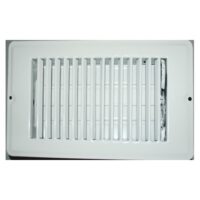 AP Products 10" x 4" Floor Register with Damper, White
