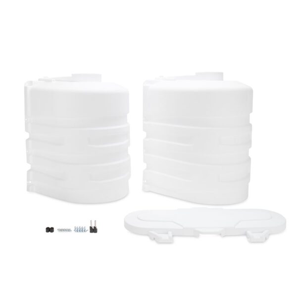 Camco Propane Tank Cover, White, Dual 20 Pound Tanks